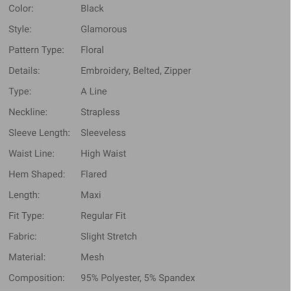 BLACK GLAMOROUS FLORAL EMBROIDERED MAXI PREMIUM QUALITY AND BRAND - Picture 9 of 9